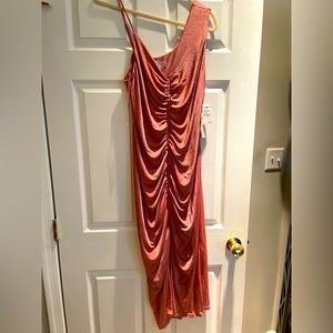 Chelsea pink desert ruched dress